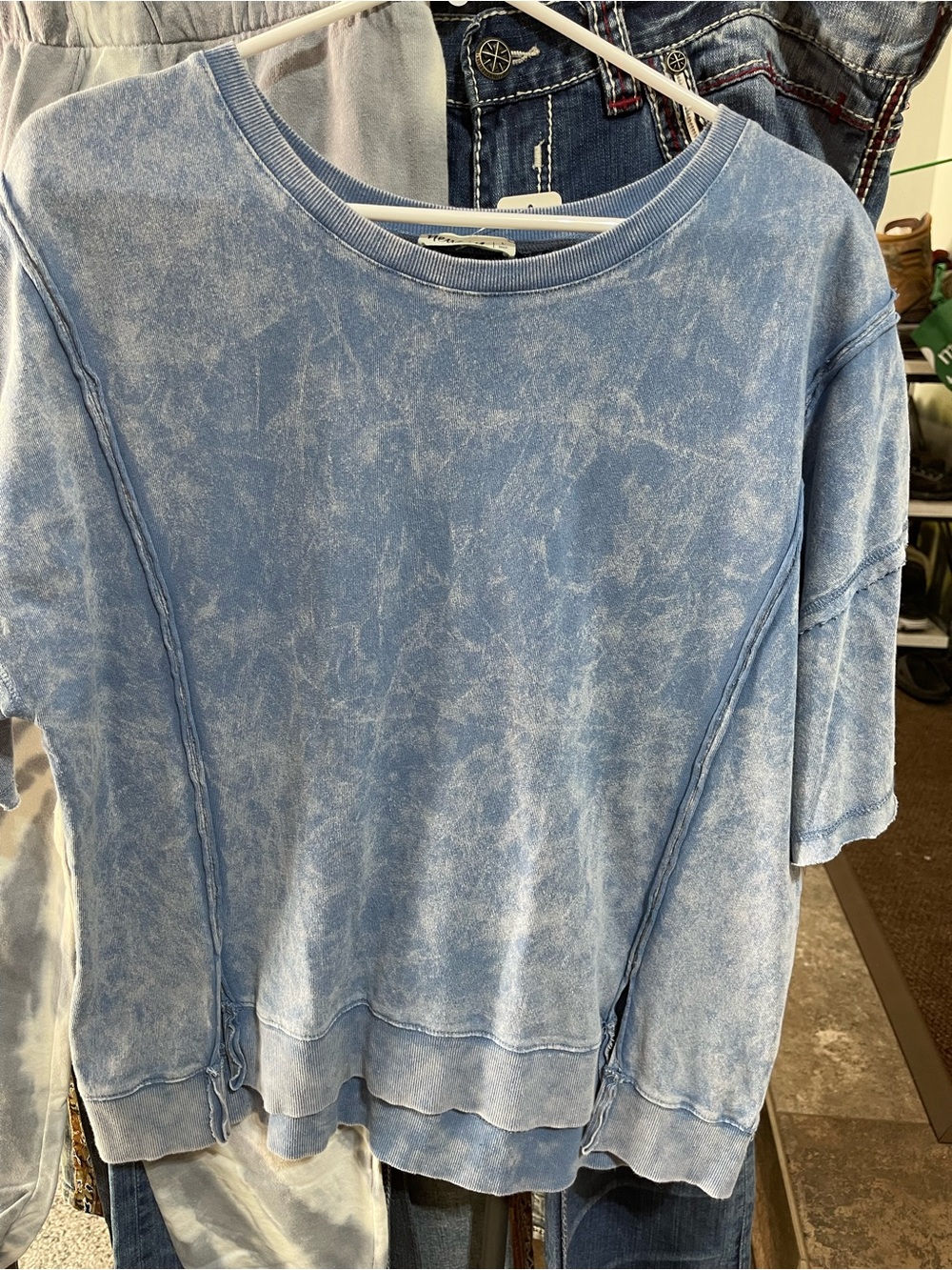 Washed Light Blue Short Sleeve Tee